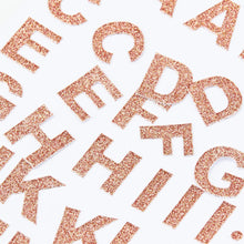 Load image into Gallery viewer, Trucraft -  Glitter Capital Letter Alphabet Craft Stickers - Rose Gold
