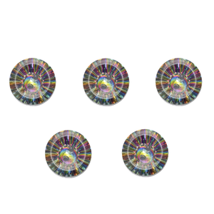 Trucraft - 15mm - Rainbow Prism - 2 Hole Buttons - Pack of 5
