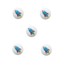 Load image into Gallery viewer, Trucraft - 15mm Rocket Buttons - Shank Fitting - Pack of 5
