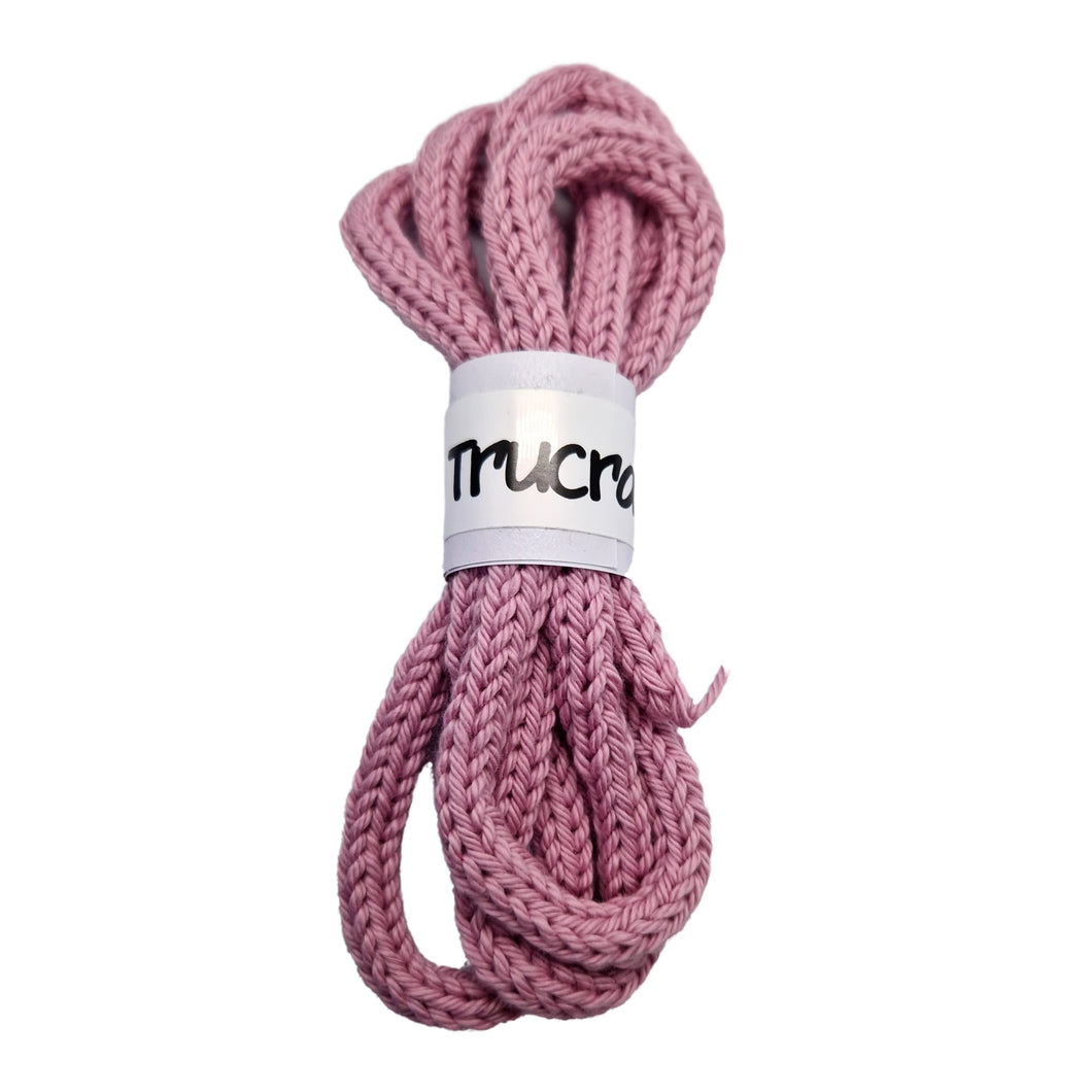 Trucraft - iCord French Knitting Rope - 1m Length - 100% Cotton - 013 Rose Pink
