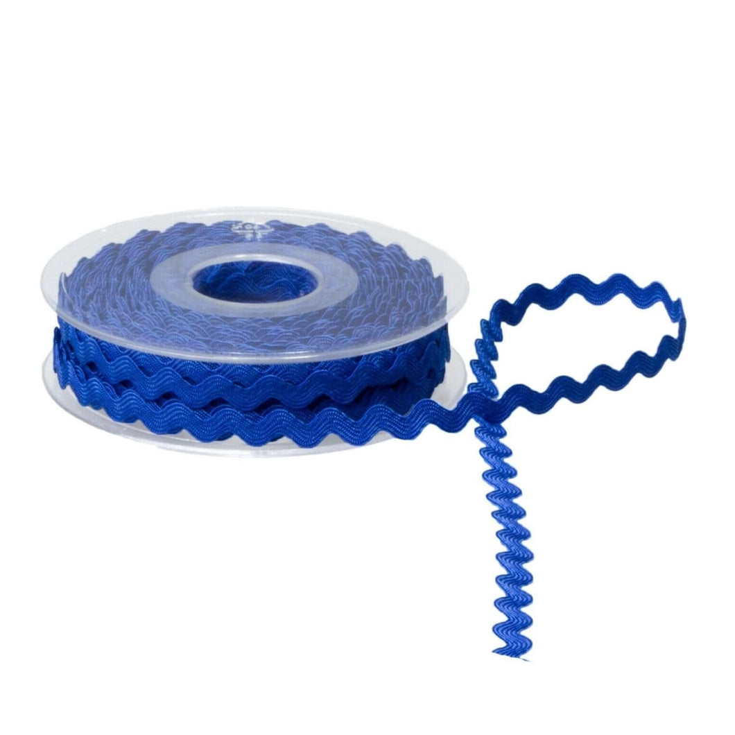 Royal Blue Ric Rac Super Ribbons - Ric Rac Trim - Royal Blue - 6mm Wide x 20m Reel – www ...