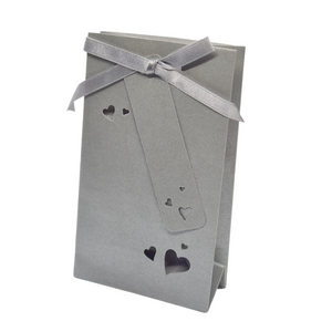 Trucraft - Wedding Favour Boxes - Mini Gift Bags - Silver Pearlescent - Pack of 10