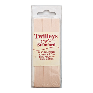 Twilleys of Stamford - Bias Binding Tape - 13mm Wide x 2.5 Metres - Skin Tone