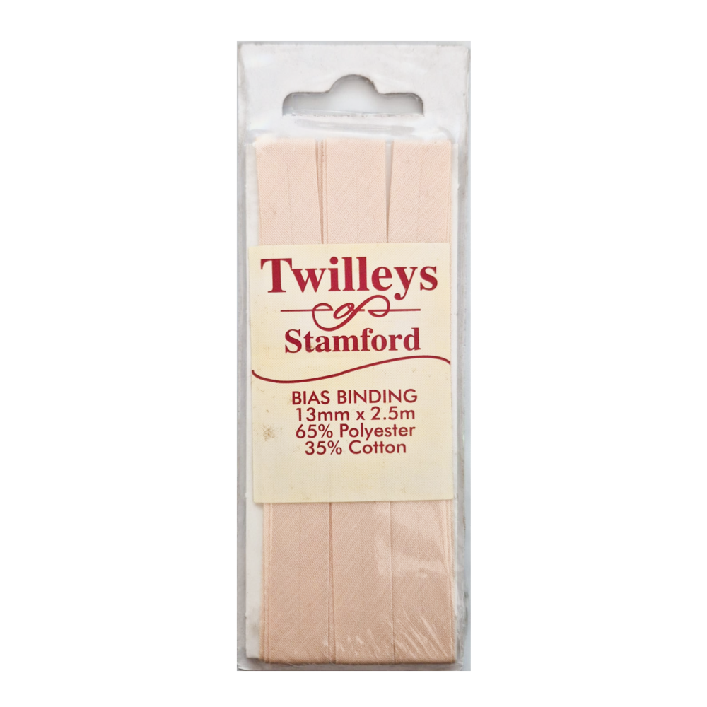 Twilleys of Stamford - Bias Binding Tape - 13mm Wide x 2.5 Metres - Skin Tone