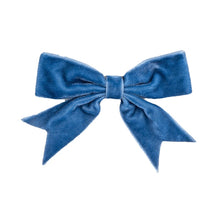 Load image into Gallery viewer, Trucraft - 8.5cm Velvet Ribbon Double Craft Bows - Denim Blue - Pack of 5

