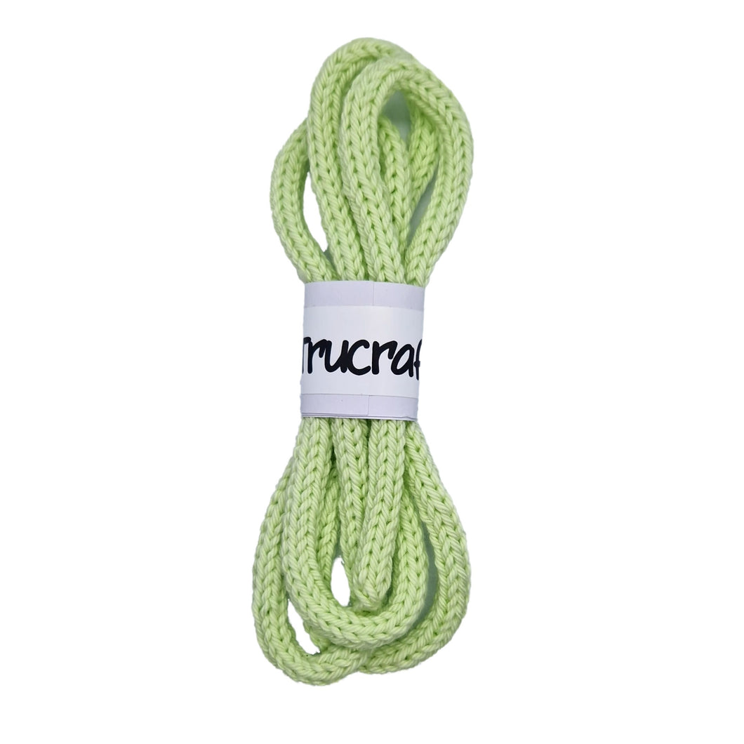 Trucraft - iCord French Knitting Rope - 1m Length - 100% Cotton - 009 Mint Green