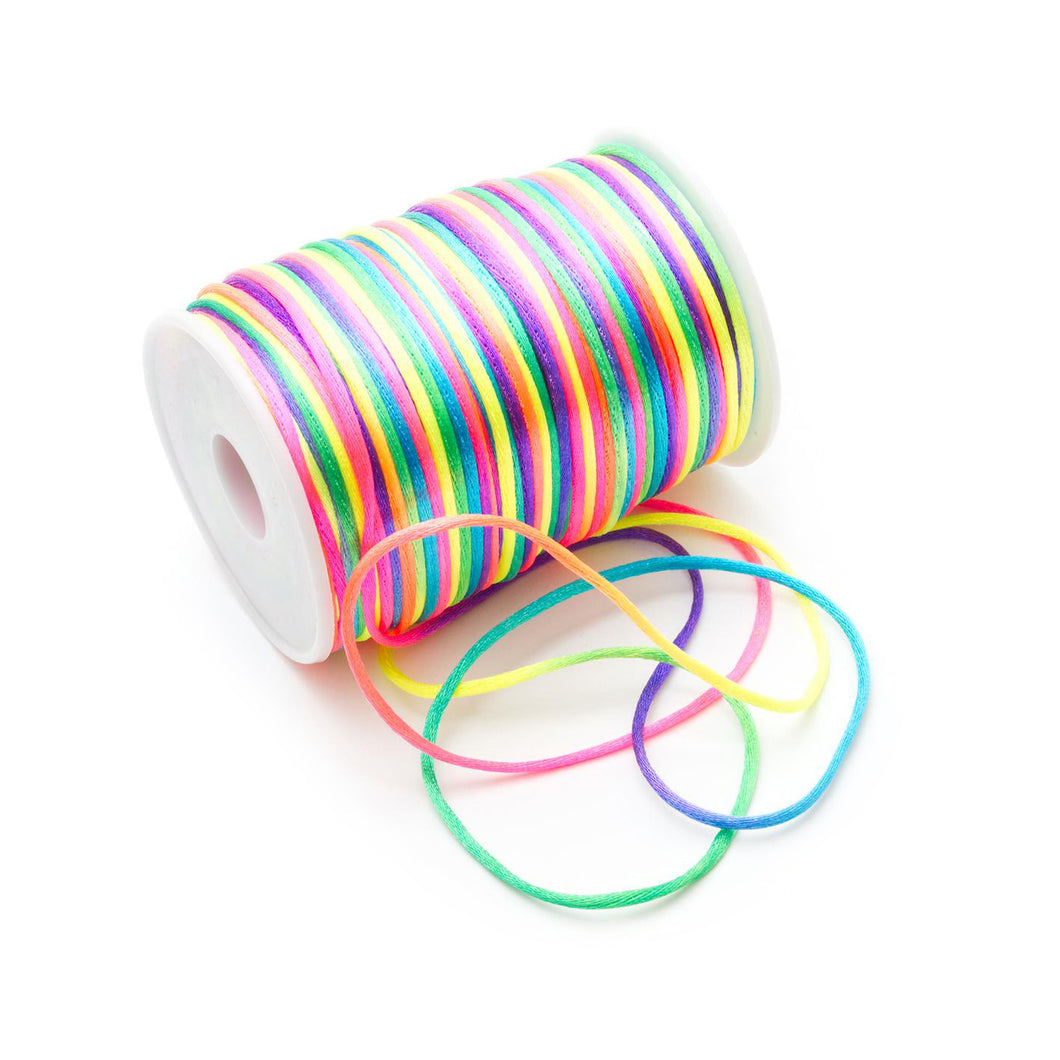Rainbow Round Beading Cord - 2mm x 100m Metre Roll