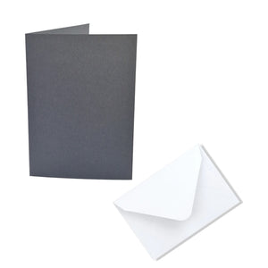 Trucraft - A6 Blank Cards and Envelopes - Storm Grey - Pack of 10