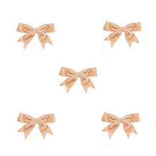 Load image into Gallery viewer, Trucraft - 8.5cm Velvet Ribbon Double Craft Bows - Beige - Pack of 5

