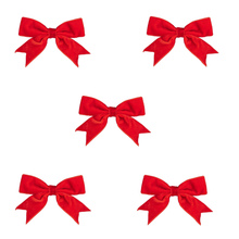 Load image into Gallery viewer, Trucraft - 8.5cm Velvet Ribbon Double Craft Bows - Red - Pack of 5
