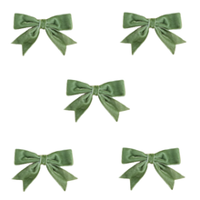 Load image into Gallery viewer, Trucraft - 8.5cm Velvet Ribbon Double Craft Bows - Sage Green - Pack of 5
