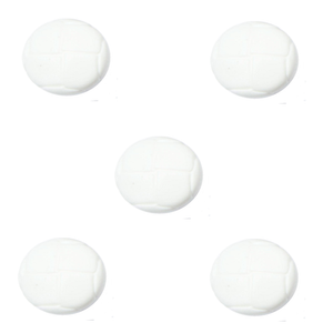 Trucraft - 15mm - Leather Look Football Shank Buttons - Pack of 5 - White