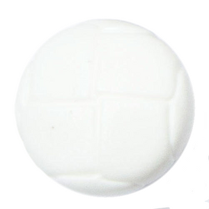 Trucraft - 15mm - Leather Look Football Shank Buttons - Pack of 5 - White