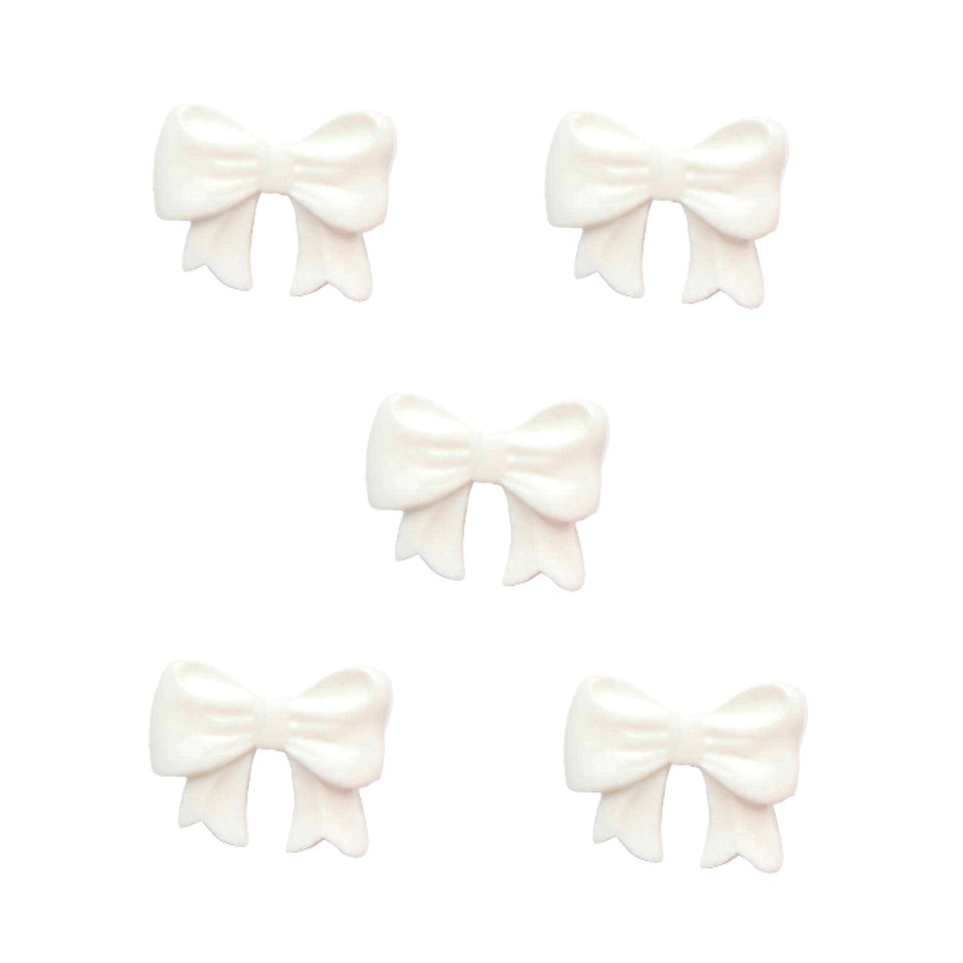 Trucraft - 17mm White Bow Shank Buttons - Pack of 5