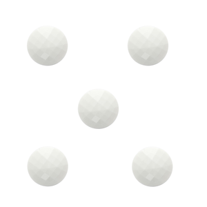 Trucraft - 13mm - White Facet Shank Buttons - Pack of 5