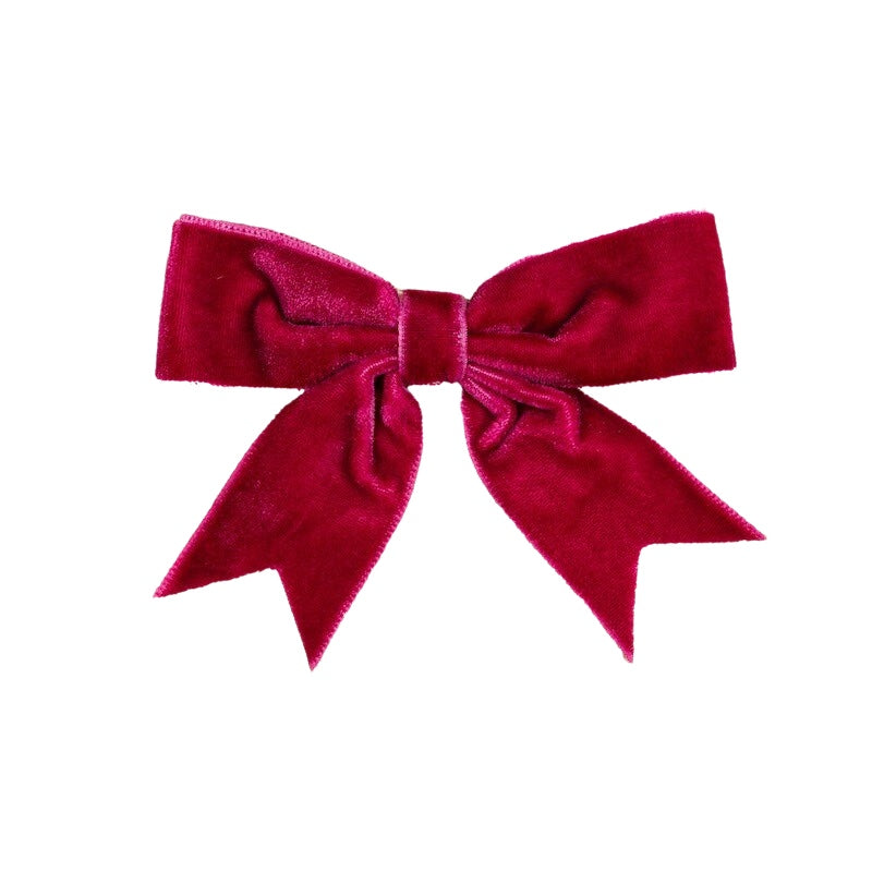 Trucraft - 8.5cm Velvet Ribbon Double Craft Bows - Wine - Pack of 5