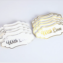 Load image into Gallery viewer, Dovecraft - Adhesive Sentiment Card Toppers - With Love - Pack of 12
