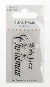 Simply Creative - With Love at Christmas - Clear Stamp - 7cm x 4.5cm