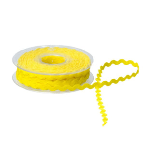 Trucraft - Ric Rac Trim - YELLOW - 6mm Wide - 5 Metre Length