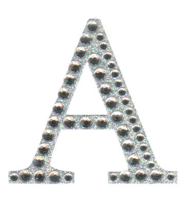 thecraftshop.net - Eleganza - Silver Rhinestone Glitter Captial Letter A - 5cm 5060223026671