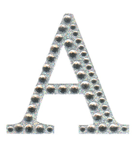 thecraftshop.net - Eleganza - Silver Rhinestone Glitter Captial Letter A - 5cm 5060223026671