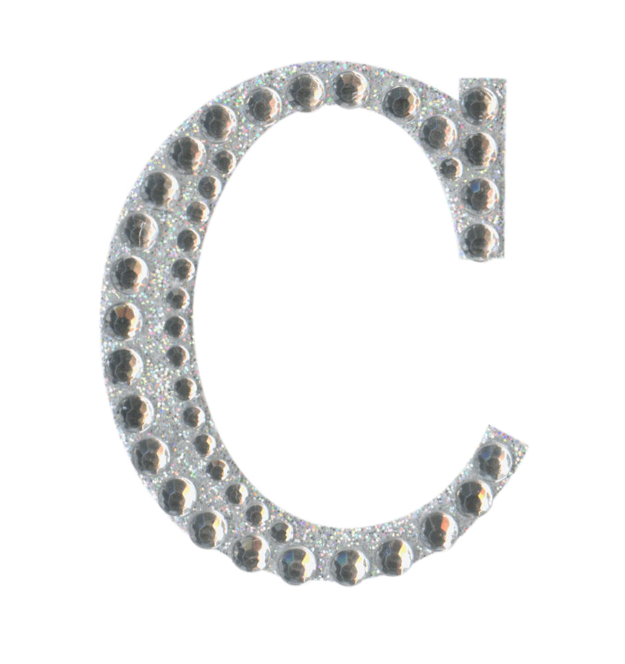thecraftshop.net - eleganza 5cm glitter rhinestone capital letter c 5060223026695