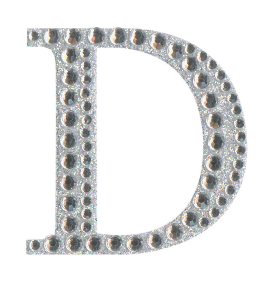 thecraftshop.net - eleganza 5cm glitter rhinestone capital letter d 5060223026701