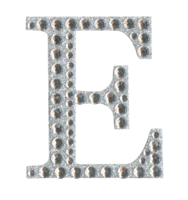 thecraftshop.net - eleganza 5cm glitter rhinestone capital letter e 5060223026718