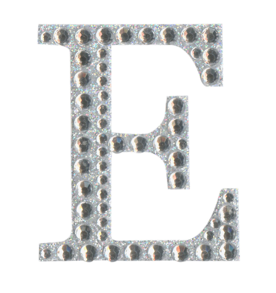 thecraftshop.net - eleganza 5cm glitter rhinestone capital letter e 5060223026718