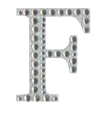 thecraftshop.net - eleganza 5cm glitter rhinestone capital letter f 5060223026725