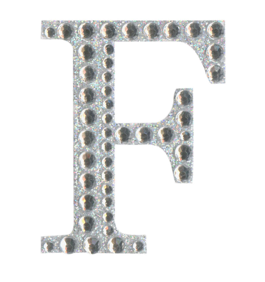 thecraftshop.net - eleganza 5cm glitter rhinestone capital letter f 5060223026725