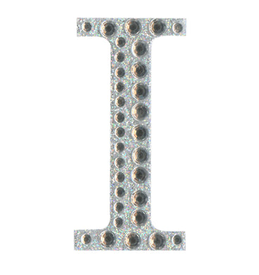 thecraftshop.net - eleganza 5cm glitter rhinestone capital letter i 5060223026756