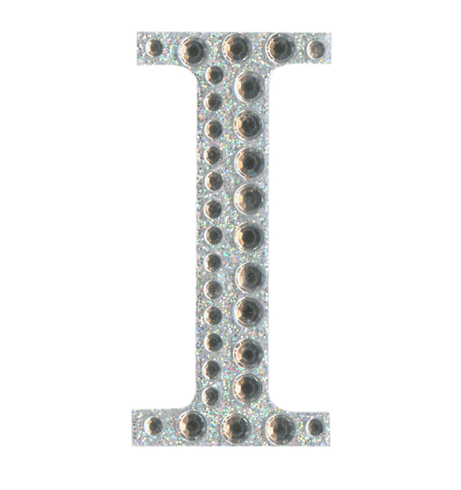 thecraftshop.net - eleganza 5cm glitter rhinestone capital letter i 5060223026756