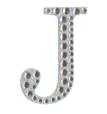 thecraftshop.net - eleganza 5cm glitter rhinestone capital letter j 5060223026763