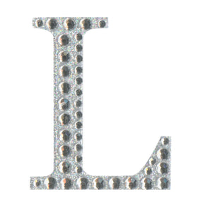 thecraftshop.net - eleganza 5cm glitter rhinestone capital letter L 5060223026787