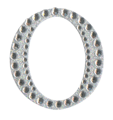 thecraftshop.net - eleganza 5cm glitter rhinestone capital letter O 5060223026817