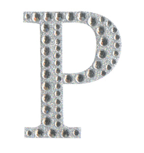 thecraftshop.net - eleganza 5cm glitter rhinestone capital letter P 5060223026824
