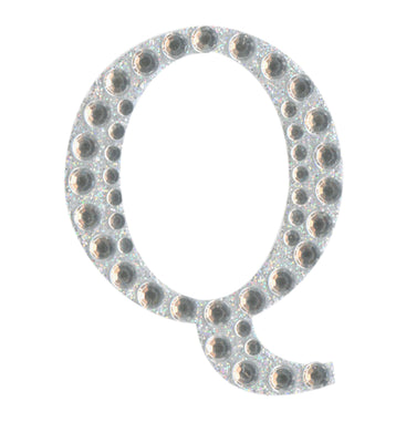 thecraftshop.net - eleganza 5cm glitter rhinestone capital letter Q 5060223026831