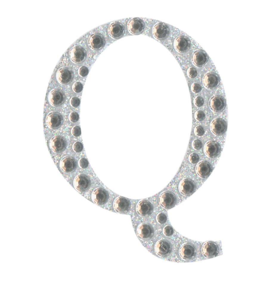 thecraftshop.net - eleganza 5cm glitter rhinestone capital letter Q 5060223026831