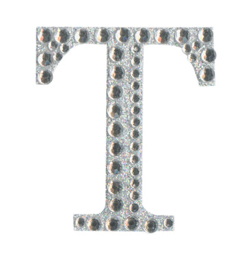 thecraftshop.net - eleganza 5cm glitter rhinestone capital letter t 5060223026862