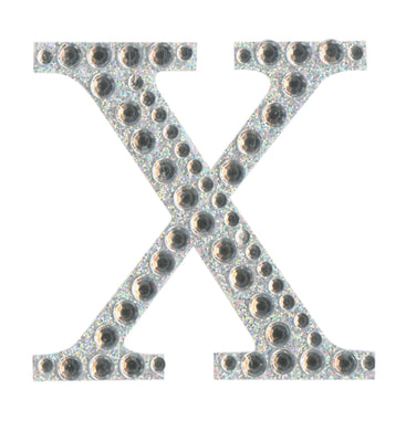 thecraftshop.net - eleganza 5cm glitter rhinestone capital letter x 5060223026909