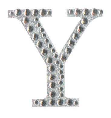 thecraftshop.net - eleganza 5cm glitter rhinestone capital letter y 5060223026916