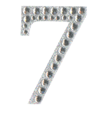 thecraftshop.net - Eleganza - Silver Rhinestone Glitter Number 7 sticker - 5cm 5060223027029