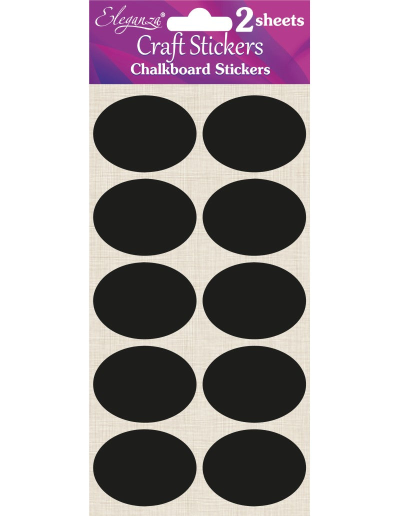  thecraftshop.net - eleganza oval chalkboard stickers small 5060223027494