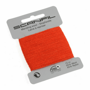 ww.thecraftshop.net Scanfil - Mending Wool Thread - 15m Card - Col. 093 Flame