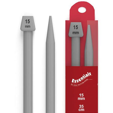 www.thecraftshop.net Whitecroft Essentials - 35cm Knitting Needles - Single Point - 15mm