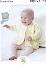 Load image into Gallery viewer, www.thecraftshop.net UKHKA - Knitting Pattern - Baby Lace Cardigan and Matinee Coat
