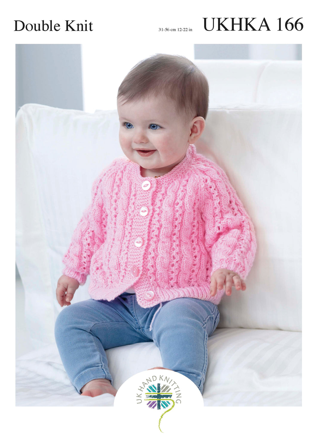 www.thecraftshop.net UKHKA - Knitting Pattern - Baby Lace Detail Cardigan