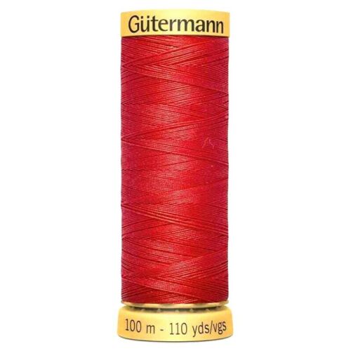 www.thecraftshop.net Gutermann 100% Natural Cotton Sewing Thread - 100m - Col. 1974 Christmas Red