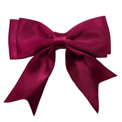 thecraftshop.net Trucraft - 25mm Satin Ribbon Double Bows - Pack of 5 - Burgundy